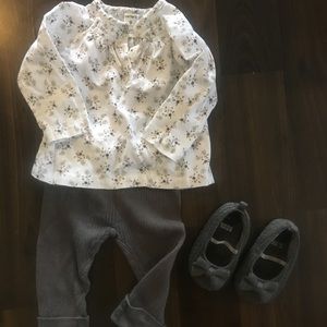 Baby girl's outfit with shoes 9 months